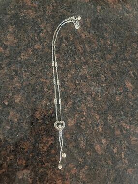 Brighton Silver Heart Necklace - Double Strand Accent